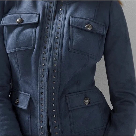 NWT WHBM Vegan Suede Stylist Jacket size 10 - Picture 2 of 9